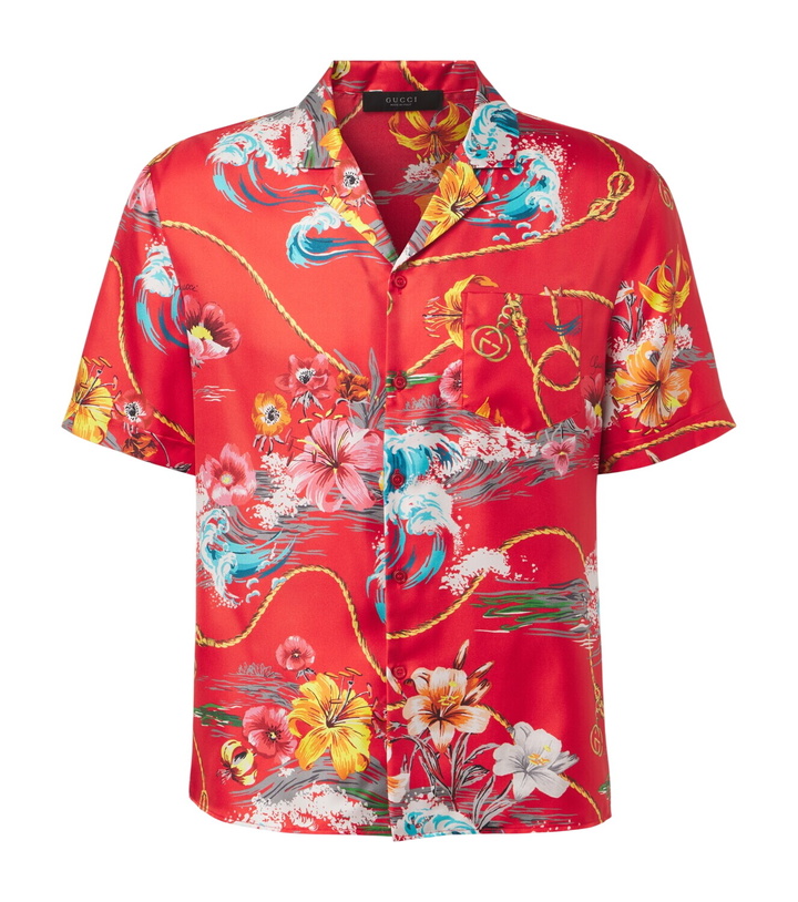 Photo: Gucci Floral silk twill bowling shirt