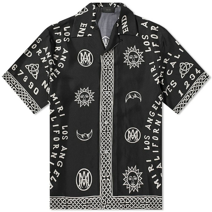 Photo: AMIRI Men's Ouija Board Bowling Shirt in Black