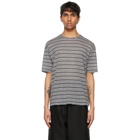 Saint Laurent Grey Striped Surfer T-Shirt