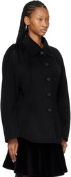 Róhe Black Double-Faced Sculptural Jacket
