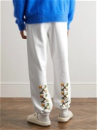 Off-White - Tapered Printed Cotton-Jersey Sweatpants - White