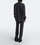 Magda Butrym Plaid virgin wool wide-leg pants