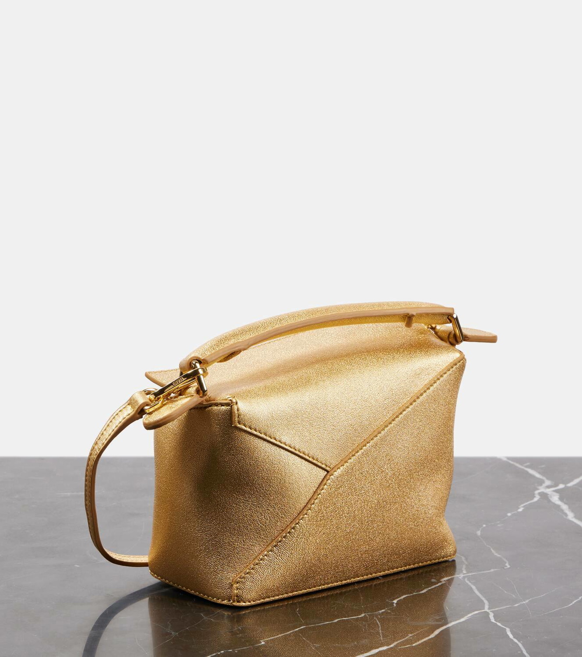 Loewe Puzzle Mini metallic leather tote bag Loewe