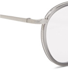 Moscot - Bupkes Round-Frame Acetate-Trimmed Silver-Tone Optical Glasses - Men - Silver