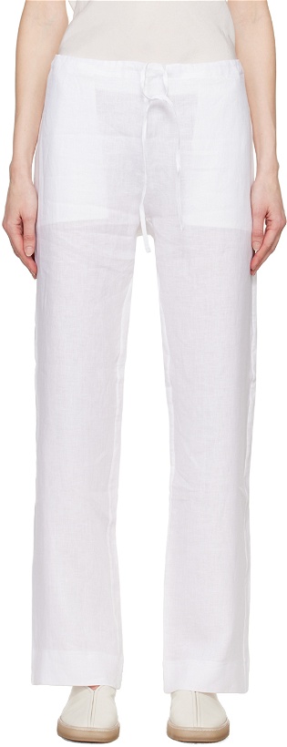 Photo: Gabriela Coll Garments White No.198 Trousers