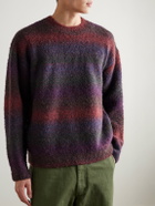 FrizmWORKS - Striped Bouclé Sweater - Purple