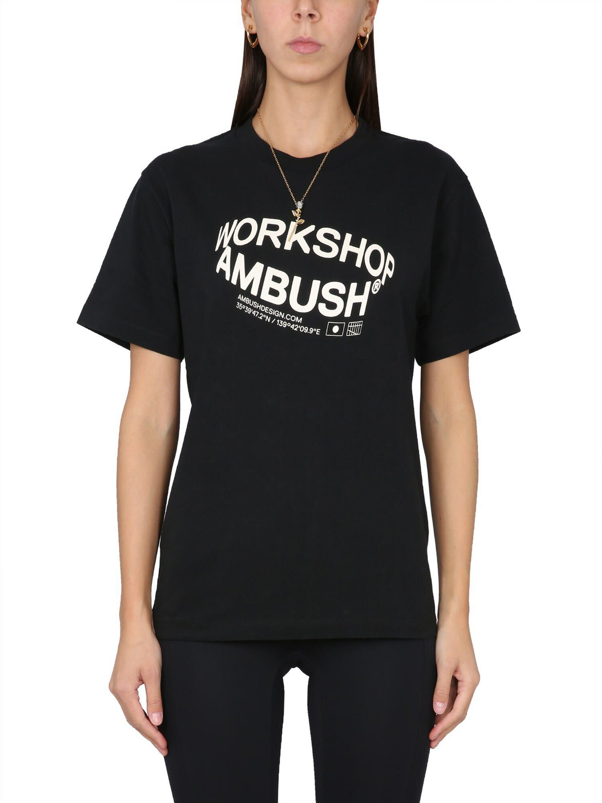 Tシャツ・カットソー AMBUSH Woman T-Shirt Black BWAA040S23JER001 1001 10090063BN_14_f.jpg