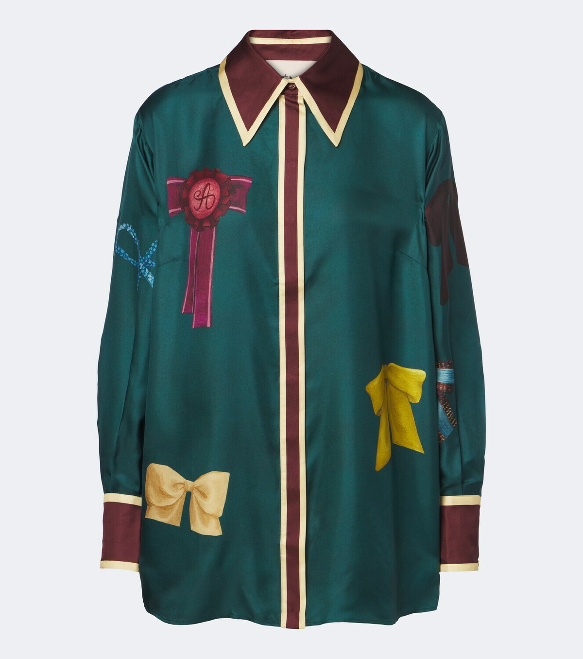 Alémais Rosette printed silk twill shirt