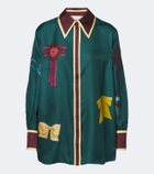 Alémais Rosette printed silk twill shirt