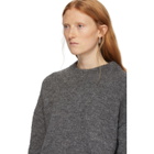 Tibi Grey Alpaca Airy Sweater