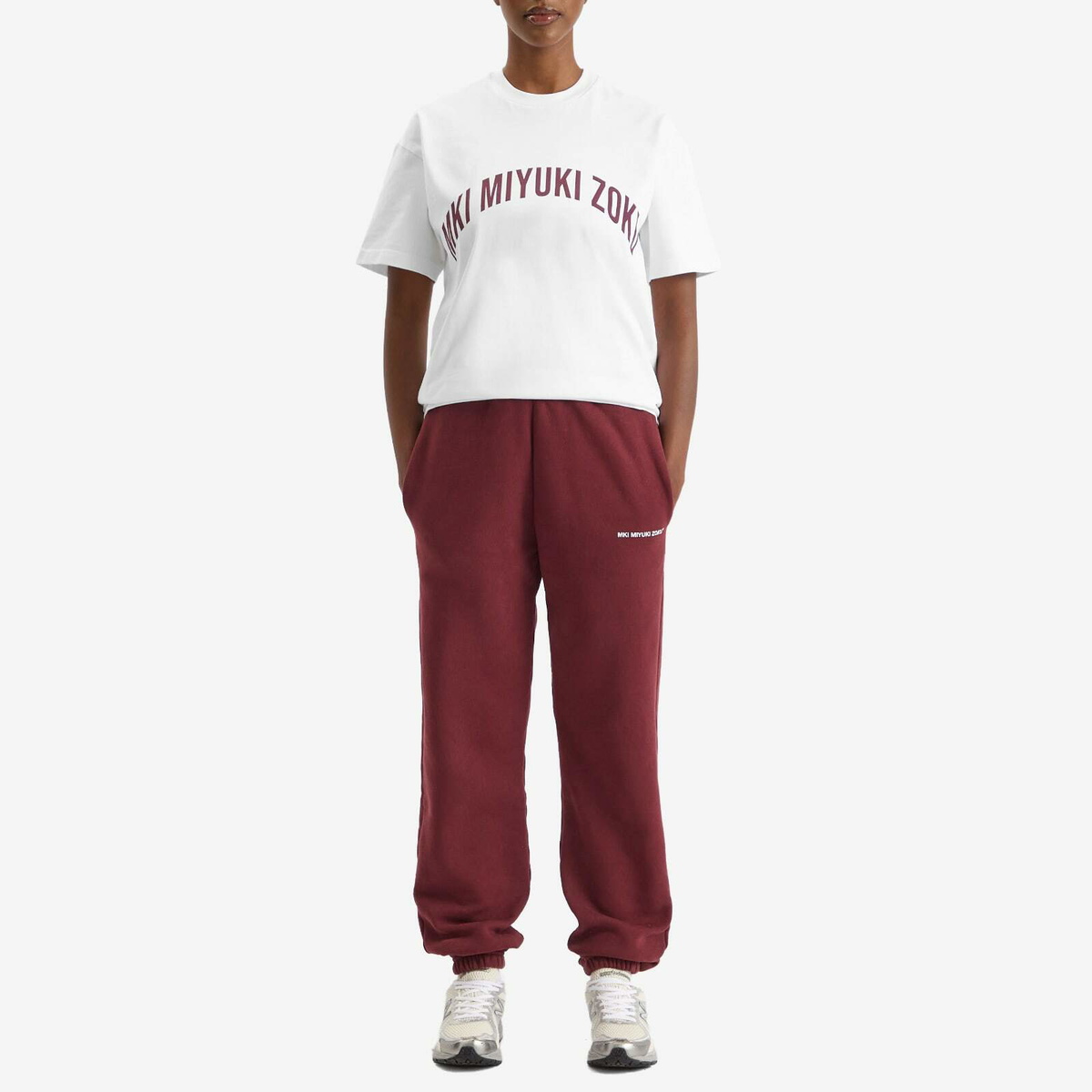 MKI Women's Arch T-Shirt Presented by END. in White/Burgundy