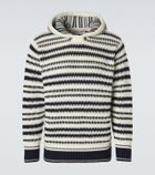 Orlebar Brown Kirk striped crochet cotton hoodie