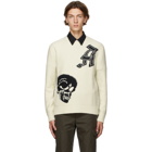 Alexander McQueen Off-White Gothic Skull Sweater