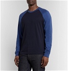 James Perse - Colour-Block Cotton-Jersey T-Shirt - Blue