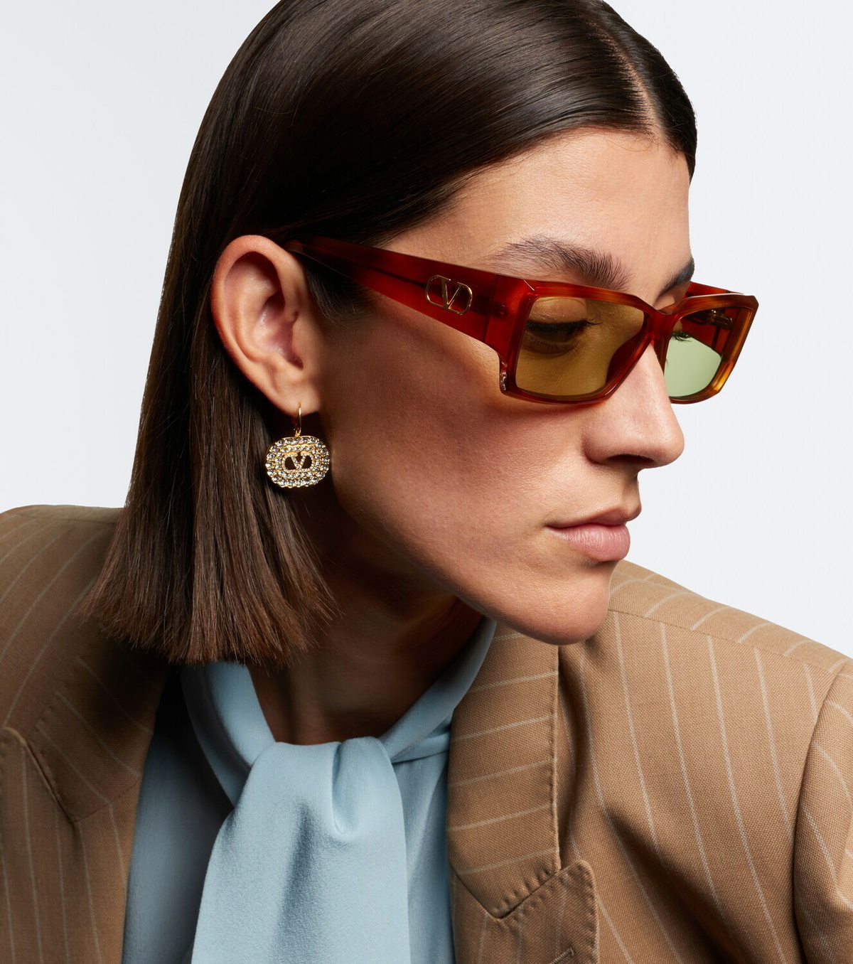 Valentino Classico VLogo rectangular sunglasses