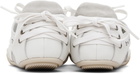 Acne Studios White Leather Lace-Up Sneakers