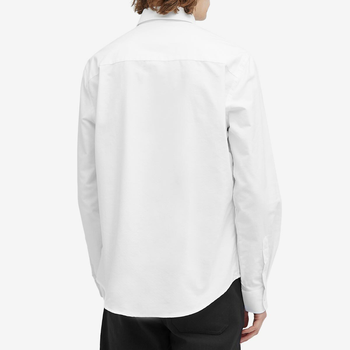 AMI Paris Men's Heart Button Down Oxford Shirt in Natural White