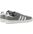 ADIDAS ORIGINALS - Campus 80s Leather-Trimmed Suede Sneakers - Gray