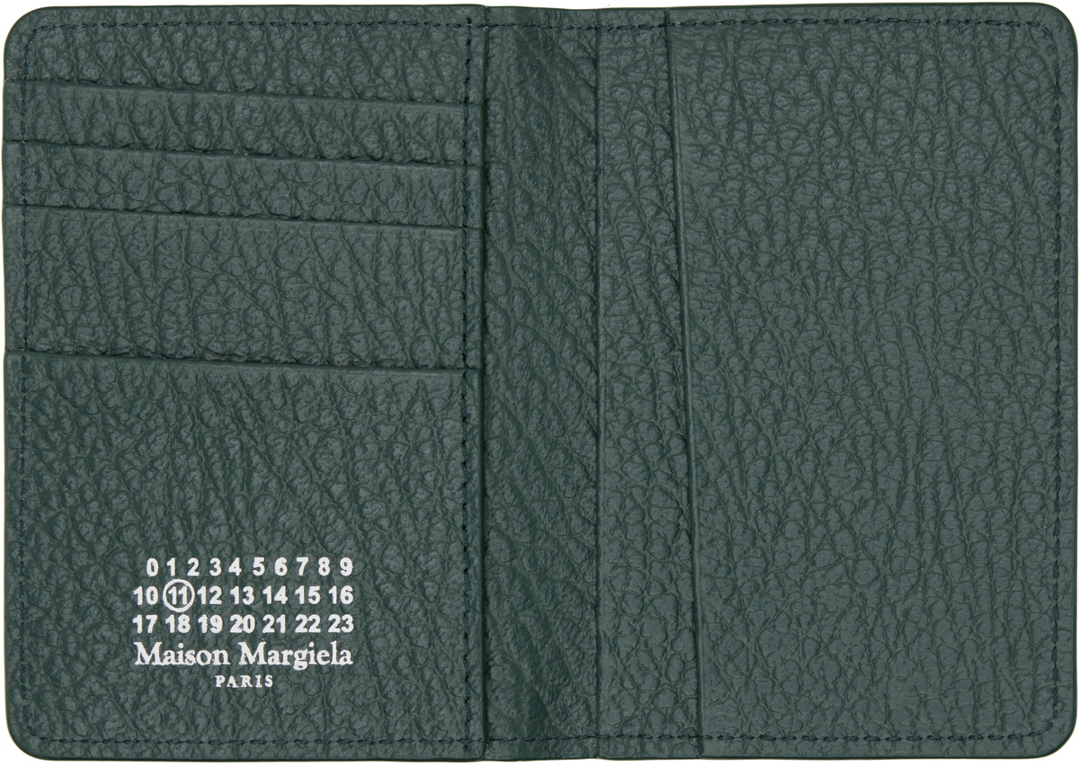 Maison Margiela Green Four Stitches Card Holder Maison Margiela