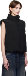 Alexander Wang Black Logo Patch Down Vest