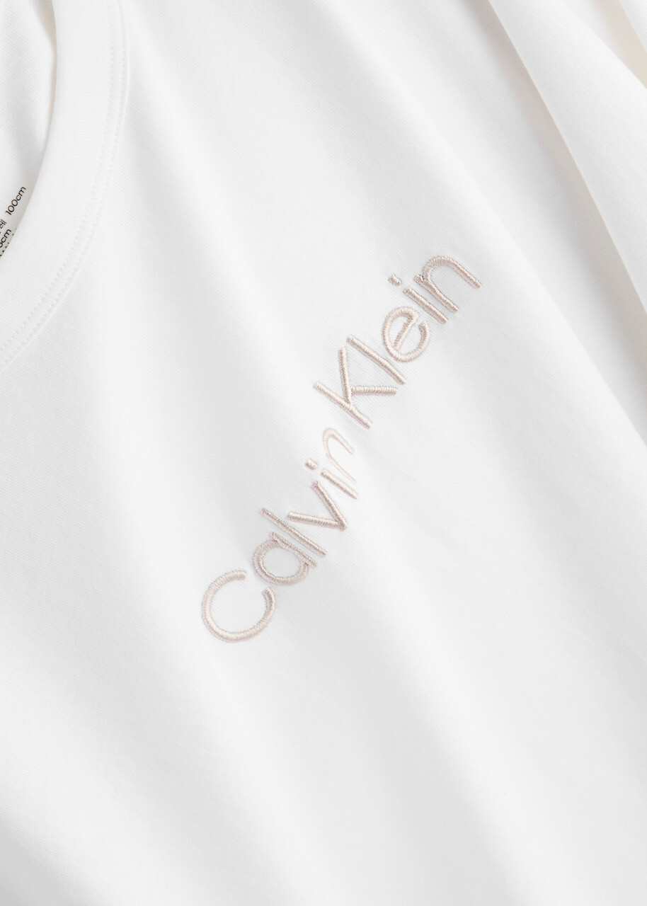 Calvin Klein Logo-embroidered Cotton Pyjama top White