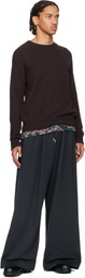 Dries Van Noten Black Pleated Sweatpants