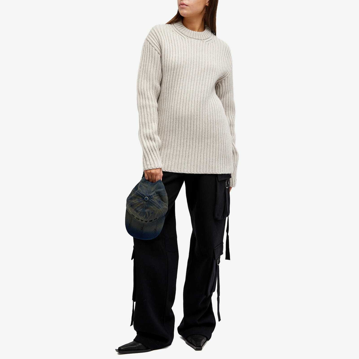 Botter Women's Ribbed Knit Jumper in Beige
