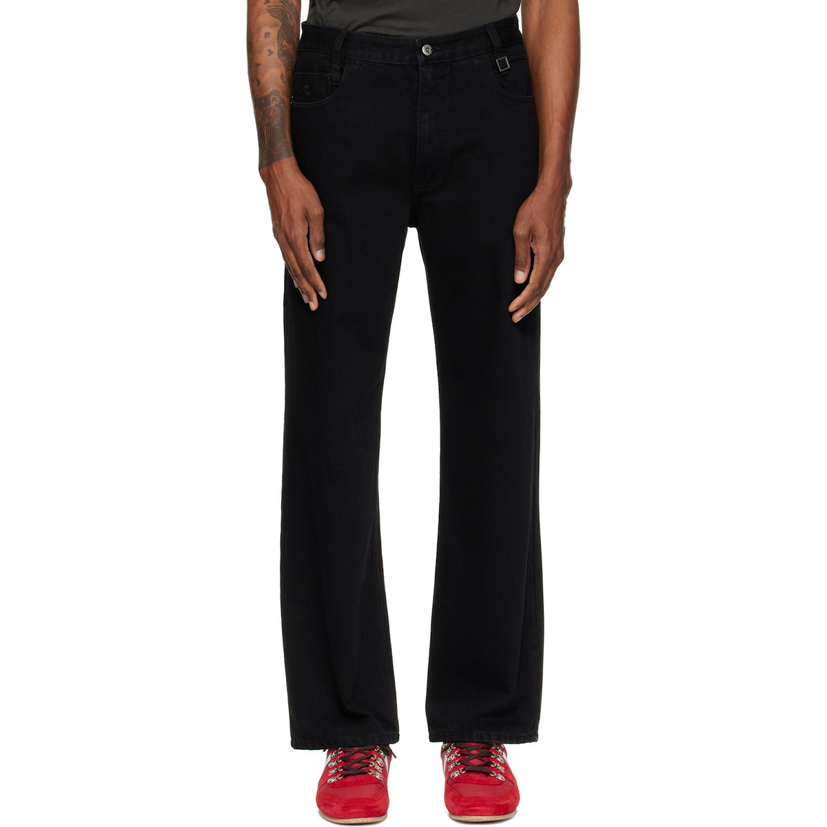 WOOYOUNGMI Black Straight Jeans