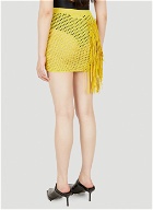 Tassel Trim Crochet Skirt in Yellow