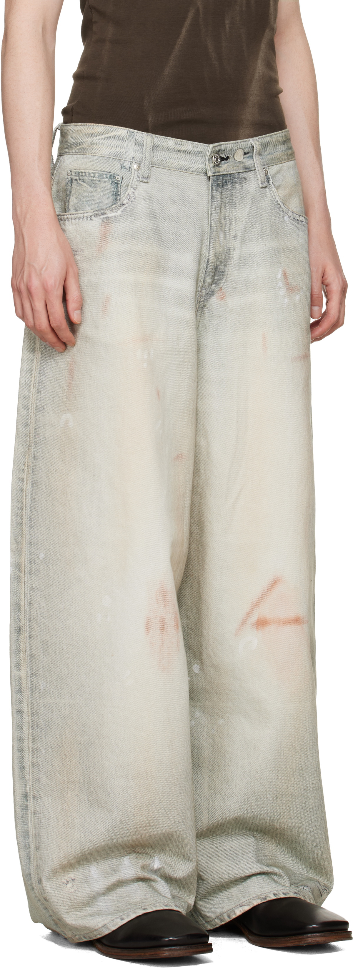 Won Hundred Blue Lyon Printed Denim Jeans
