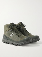 ON - Cloudrock Waterproof Rubber-Trimmed Mesh Boots - Green