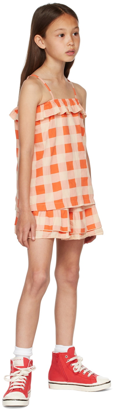 Repose AMS Kids Orange Ruffle Dress