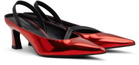 Justine Clenquet Red Sofia Slingback Heels