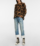 Junya Watanabe - Leopard-print cutout cotton sweater