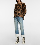 Junya Watanabe - Leopard-print cutout cotton sweater