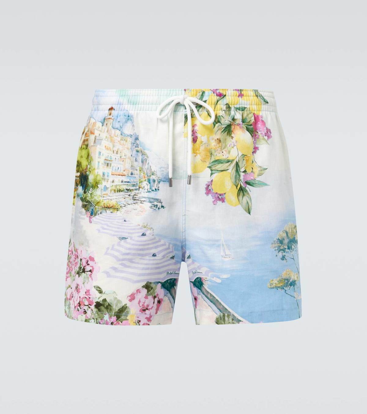 Ralph Lauren Purple Label Amalfi printed linen swim trunks