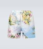 Ralph Lauren Purple Label Amalfi printed linen swim trunks