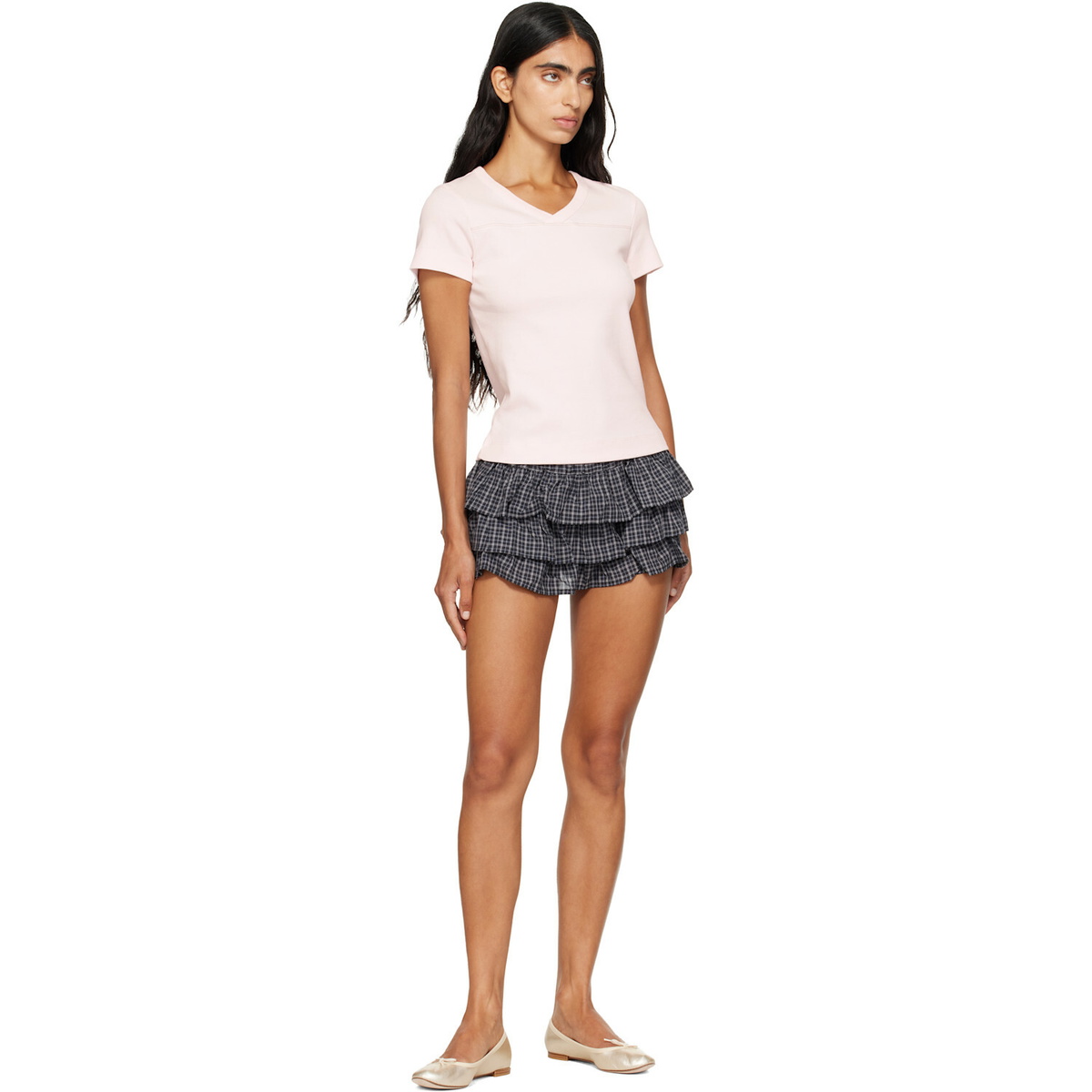 Fruity Booty Pink V-Neck T-shirt