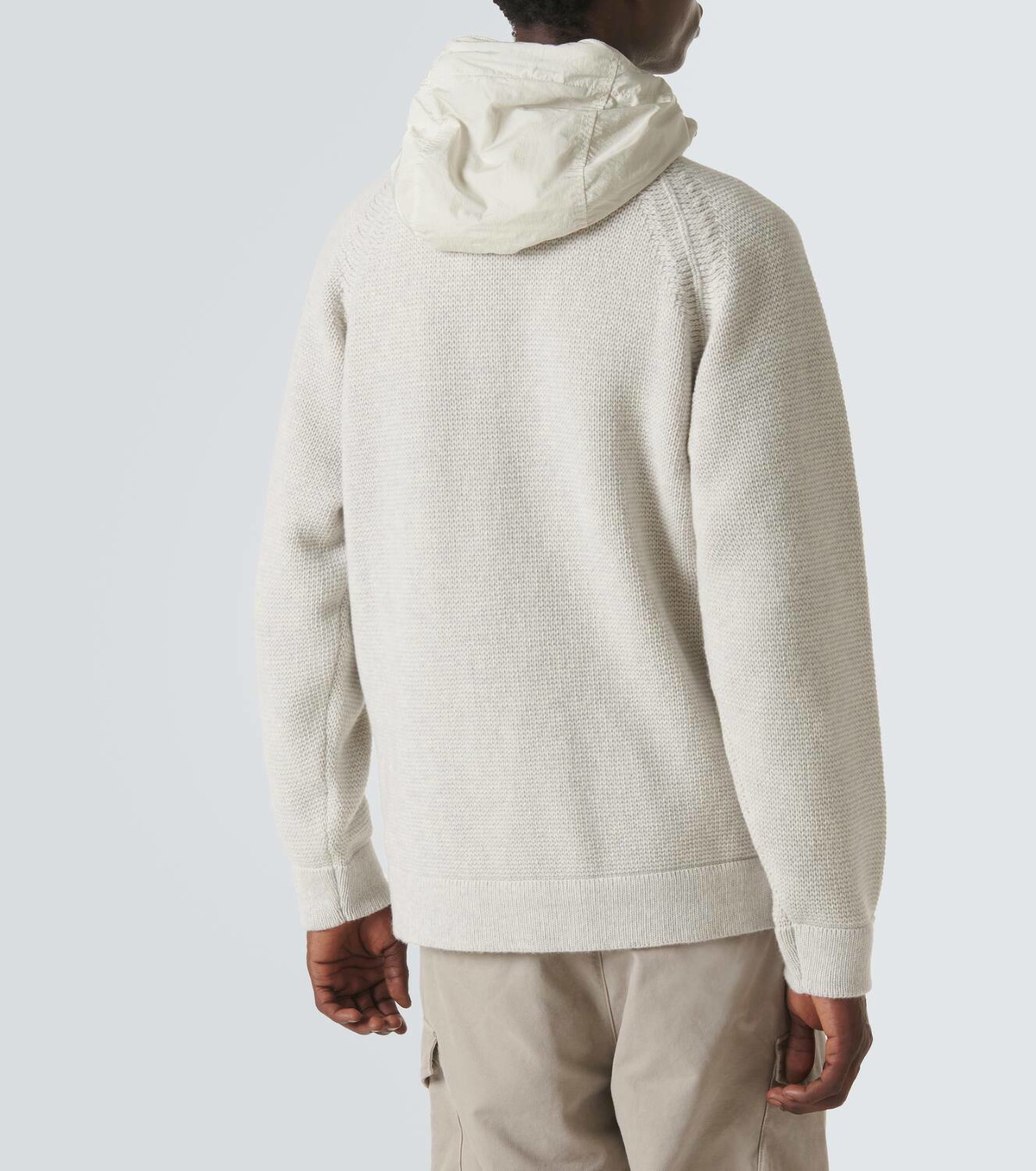 C.P. Company Lens hooded wool-blend half-zip sweater C.P. Company