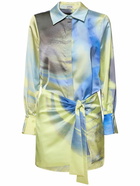 SIMKHAI - Larson Printed Mini Shirt Dress