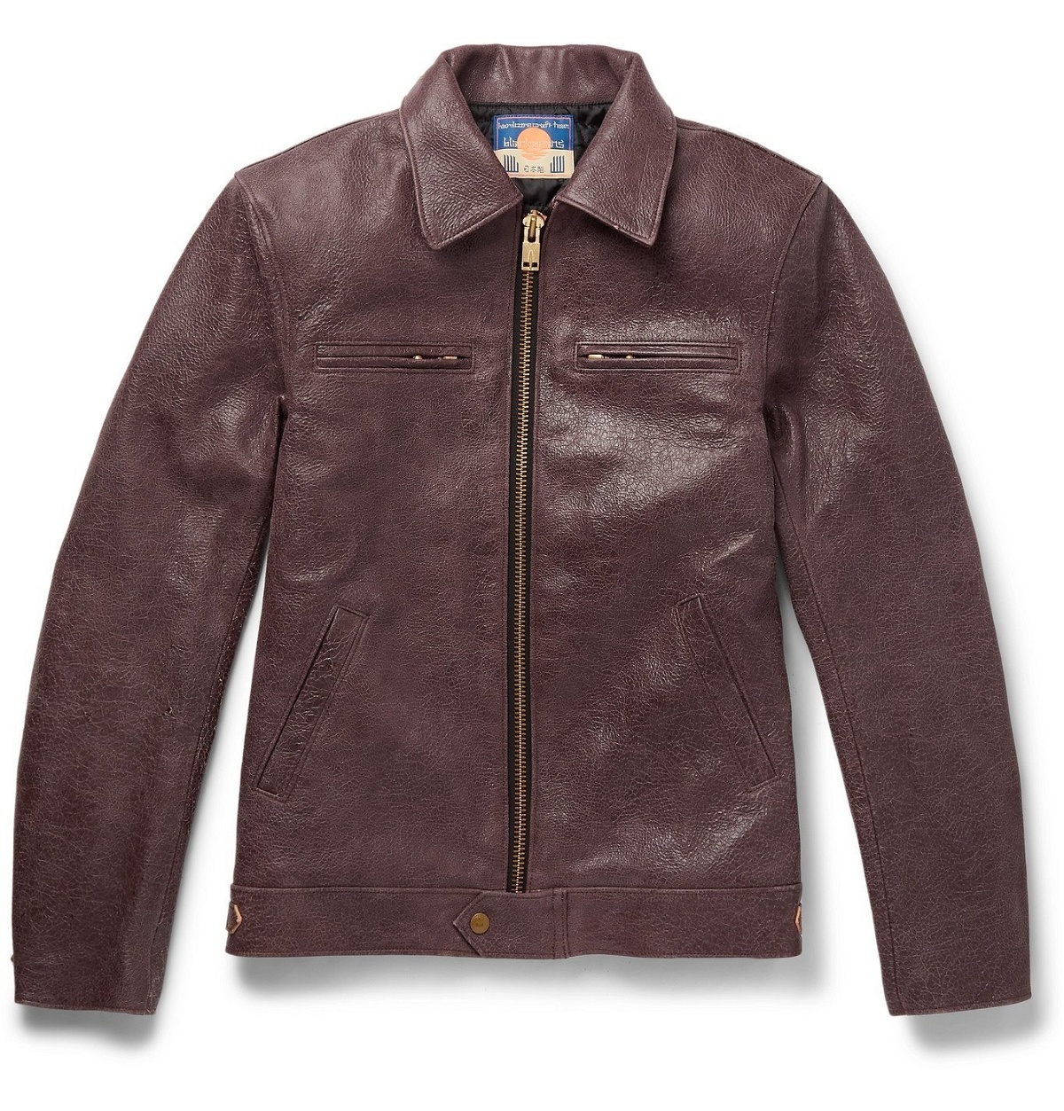 Photo: Blackmeans - Distressed Leather Jacket - Brown