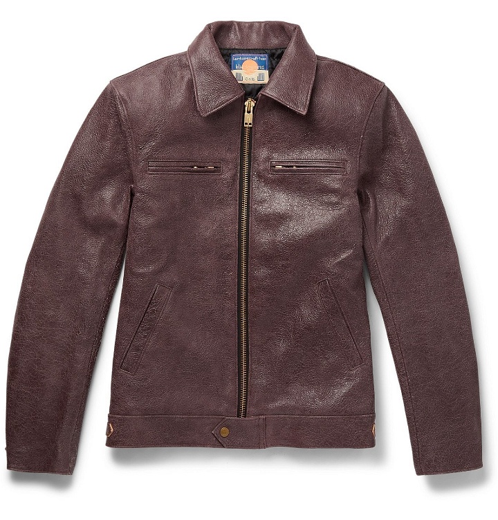Photo: Blackmeans - Distressed Leather Jacket - Brown