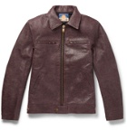 Blackmeans - Distressed Leather Jacket - Brown