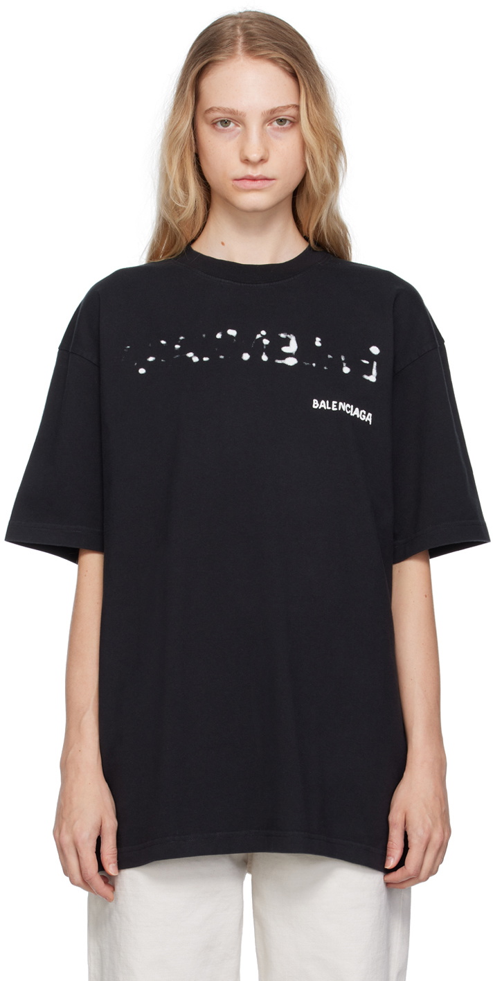 Balenciaga Black Hand Drawn T-Shirt Balenciaga