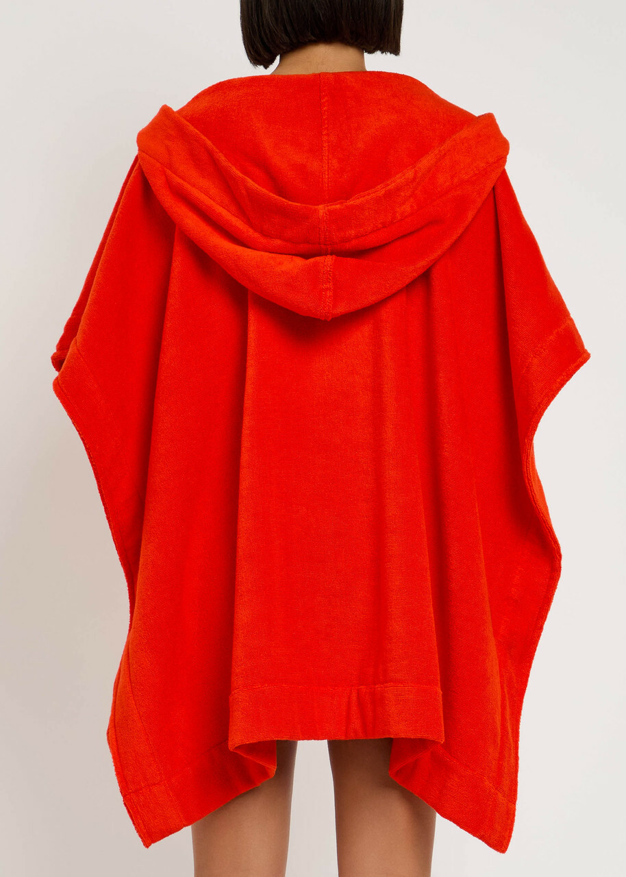 Lisa Marie Fernandez Hooded Terry Beach Poncho Red