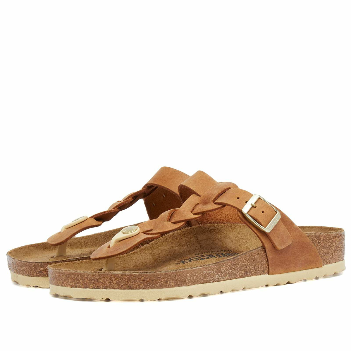 Birkenstock Women's Gizeh Braided in Cognac