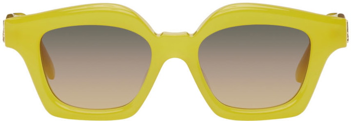 Photo: Loewe Yellow Acetate Square Sunglasses