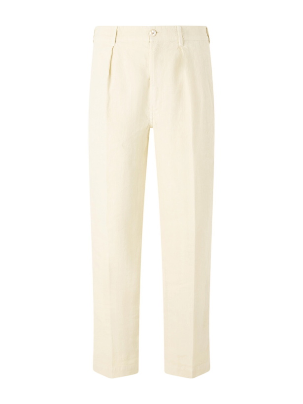 Photo: Drake's - Games Linen Straight-Leg Trousers - Neutrals