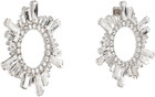 Amina Muaddi Silver Begum Earrings
