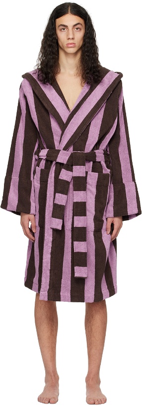 Photo: Tekla Purple Blockstripes Robe